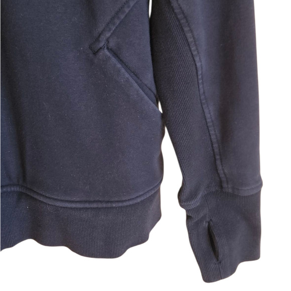 Athleta Sweatshirt Longer Length Pockets Stretchy Black Women's Size Large - Picture 4 of 9